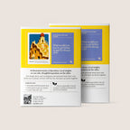 Back view of two Cala Atlas Barcelona Story Deck boxes showing an illustrated Gaudí-themed card, a reflective question card, product description and sustainability icons